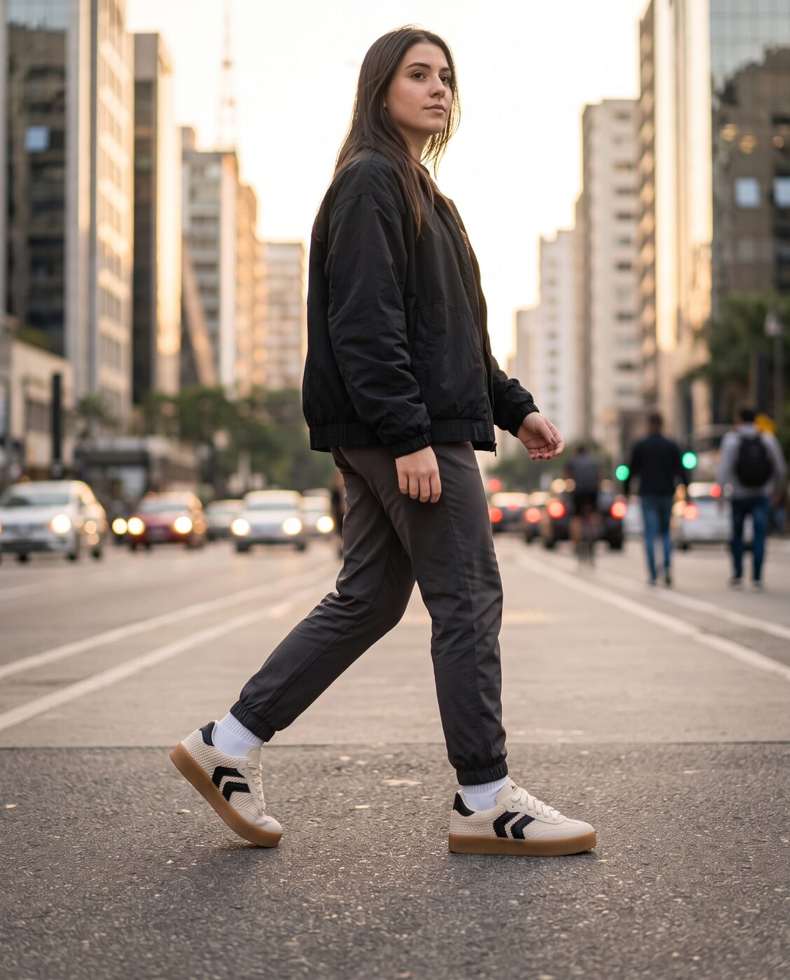 Tênis casual LOP em caminhada na cidade